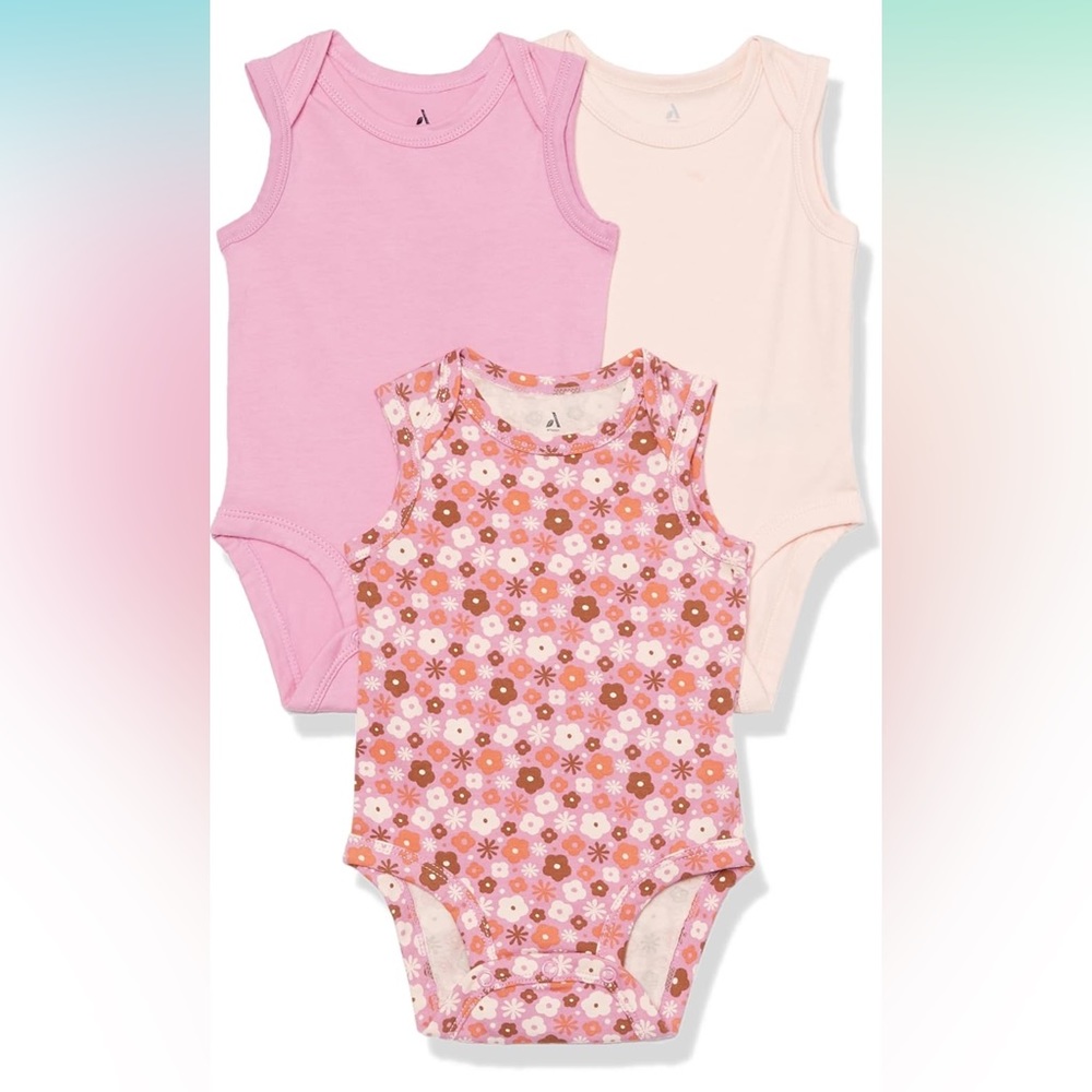 Unisex Babies' Cotton Stretch Jersey Sleeveless. Price includes 2 pkgs of 3
